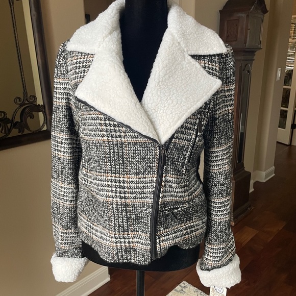 NWT Maralyn & Me plaid jacket size small - Picture 1 of 8